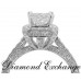 2.91 CT Women's Princess Cut Diamond Engagement Ring